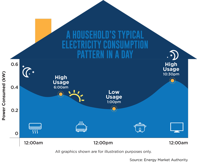 Load Profile of an Average Household Graphic